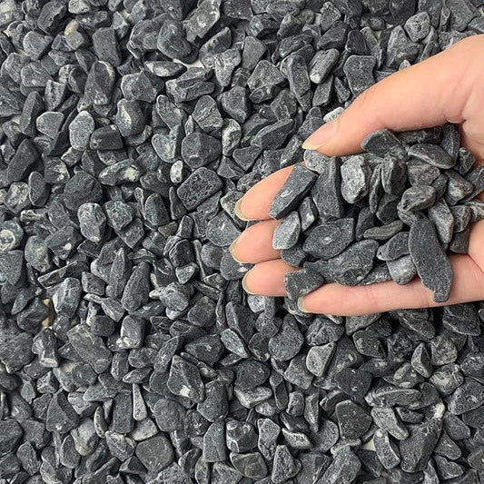 FANTIAN 2lbs Black Gravel, 3/8 Inch Black Stones. Decorative Black Rocks for Succulent Plants, Vase, Cactus, Bamboo Plants and Outdoor Garden Landscaping