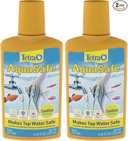 Tetra 16172 AquaSafe Fish Tank Water Conditioner, 8.45 fl oz (Pack of 2)