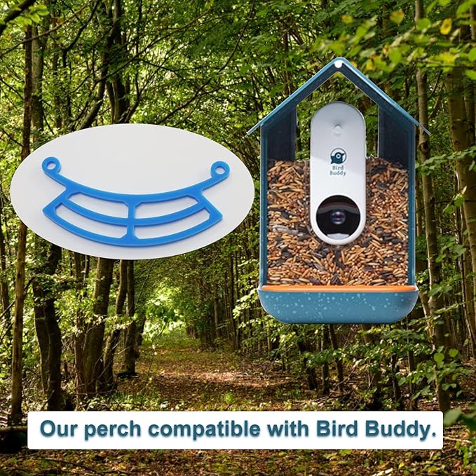 PIAOLGYI Perch for Bird Buddy Smart Bird Feeder, Accessories Compatible with Buddy Birdfeeder (Blue)