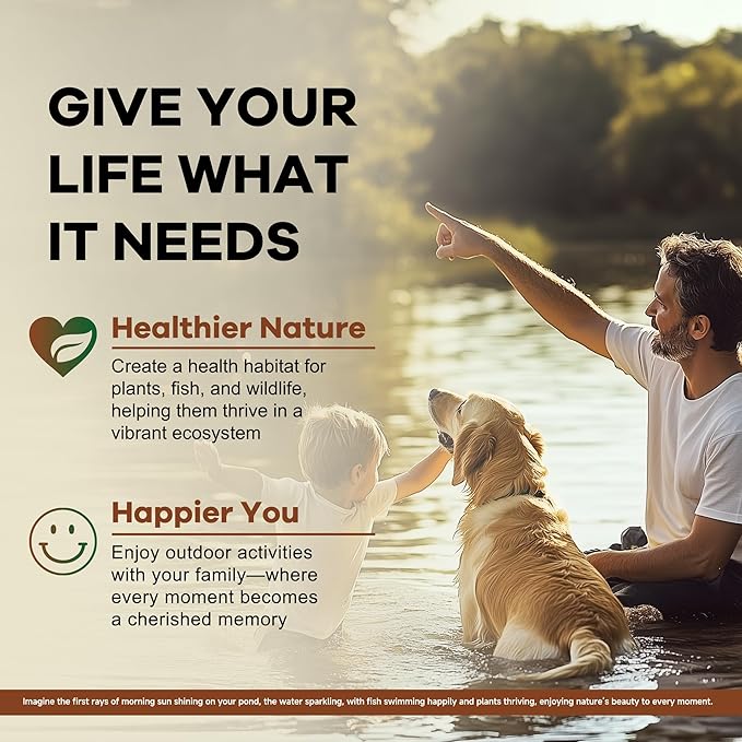 Dr.Raifya's Muck Reducer, Sludge & Odor Treatment for Ponds & Lakes - 6 LB | All-in-One Enhanced Cleaning Power, Natural Beneficial Bacteria & Enzyme, Fish, Pet & Wildlife Safe, Treats Up to 48000 Sq Ft