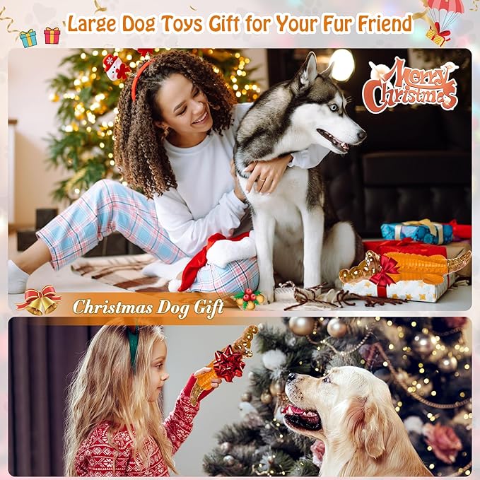 Jeefome Dog Toy for Aggressive Chewers – Dog Chew Toy for Small&Medium & Large Dogs, Tough Dog Toy for Boredom & Anxiety Relief（Orange）