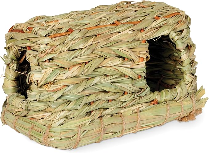 Prevue Hendryx 1096 Nature's Hideaway Grass Hut Toy, Small, 4 x 7 x 3.5