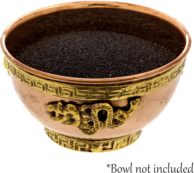 Black Sand - Fine Colored Sand for Ritual Use, Zen Gardens, Incense Burners, Smudging Bowls, Unity Ceremonies, Mandalas, Spiritual Practices, Arts & Crafts by Alternative Imagination (1 Pound)