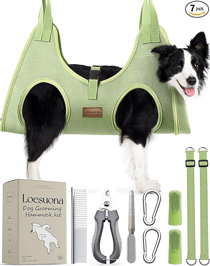 Dog Grooming Hammock – for Dogs Cat Grooming Hammock,Dog Sling for Nail Trimming with Dog Nail Clippers for Small Dogs,Dog Hammock for Nail Trim,Dog Hanging Harness for Nail Trimming