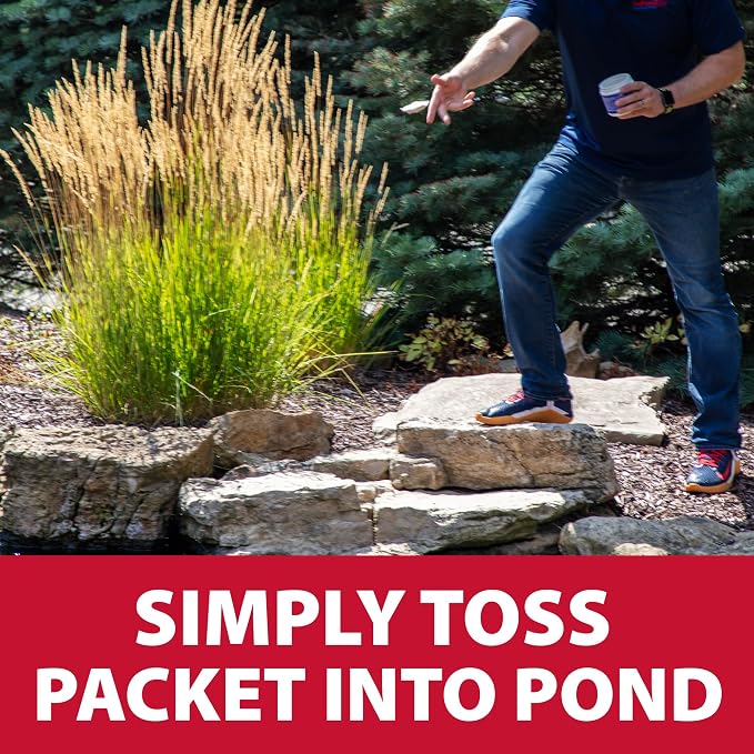 The Pond Guy Nature's Defense Beneficial Bacteria Treatment, 24 Packets | Natural bio cleaner and clarifier for water gardens; koi fish, plant and pet safe