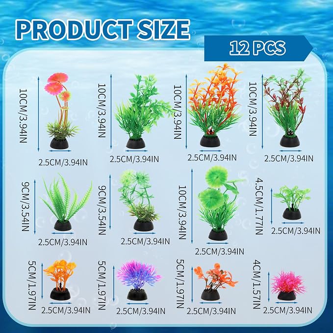 16 Pieces Large Fish Tank Decorations Kit Resin Aquarium Castle | Broken Barrel Hideout Rock Cave Fish Tank Decor Artificial Plastic Plant Ornaments Accessories