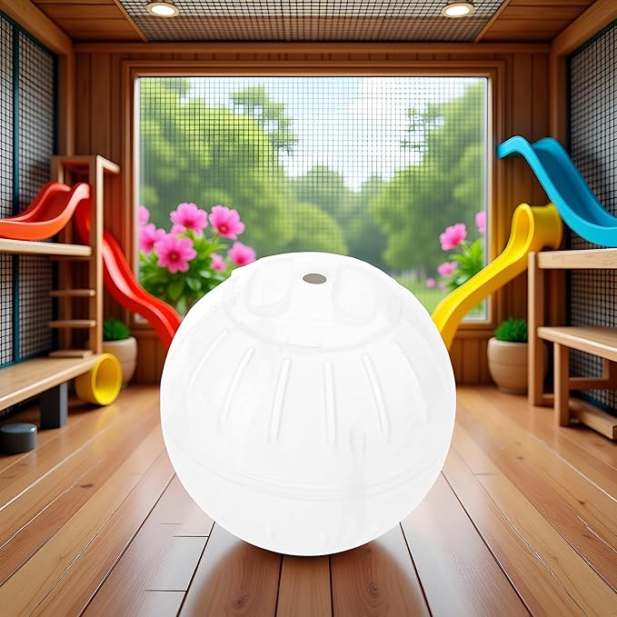 1Pc Silent Exercise Ball Plastic Spinner Hamster Running for Sugar Gliders Mice Gerbils Small Animal Exercise Wheels Multiple Colors Hamster Exercise Ball，Animal Health Supplie（White）