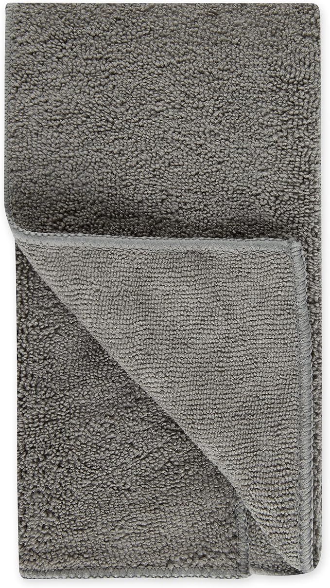 Bone Dry Pet Grooming, Embroidered Microfiber Towel Drying Collection, 15x30, Gray