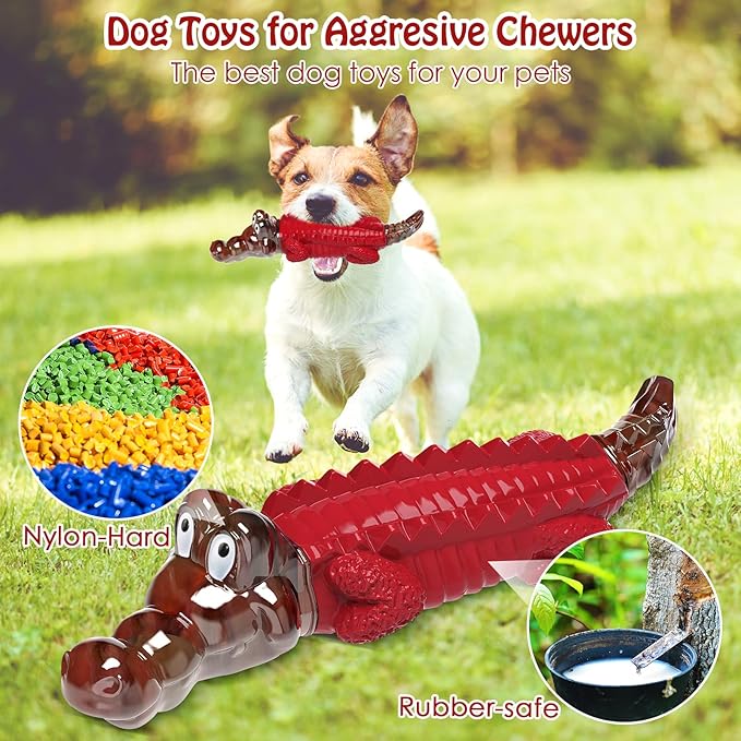 Jeefome Dog Toys for Aggressive Chewers - Indestructible Dog Toy to Keep Them Busy & Reduce Boredom for Small/Medium/Large Breed