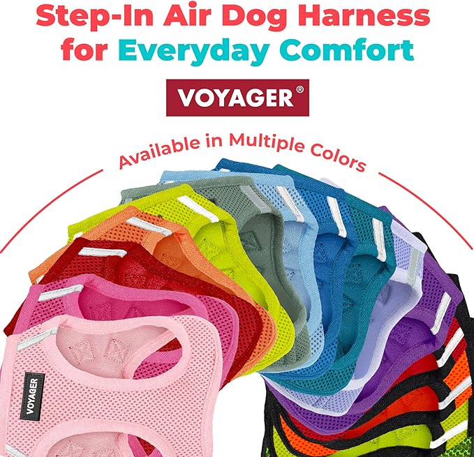 Best Pet Supplies Voyager Step-in Air Harness - All Weather Mesh, Reflective, No Pull Harness for Dogs, Cats - Secure with Hook & Loop Fastener, Buckle, Double D-Rings - Khaki, XXXS