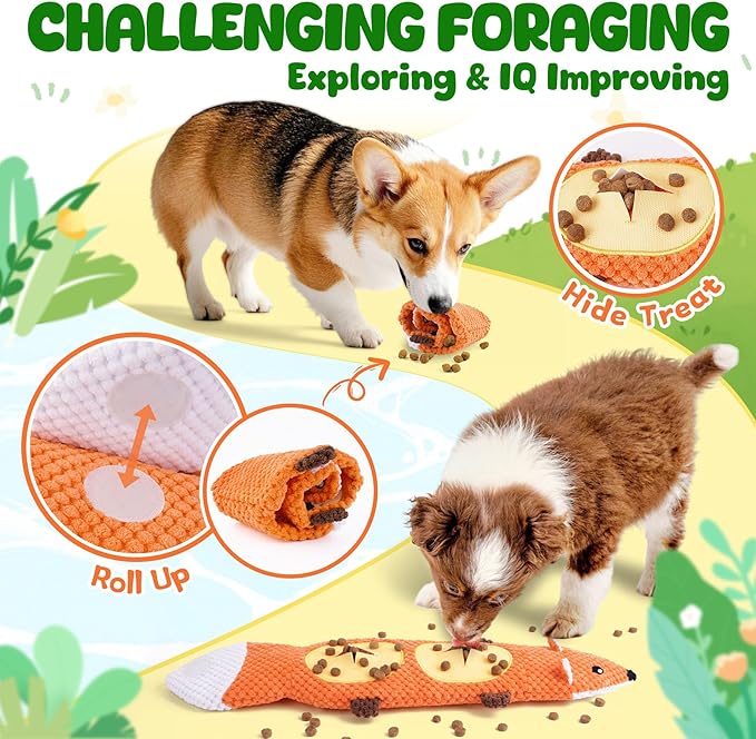XIUGOAL Dog Toys for Aggressive Chewers, 2 Pack No Stuffing Dog Toys for Boredom and Teething, Squeaky Chew Toy for Small, Medium Breed to Keep Them Busy