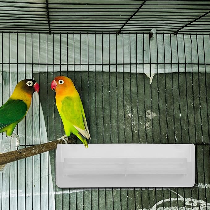 HANABASS 2 Pieces Automatic Parrot Feeder Bird Food Container Hanging Bird Seed Tray Anti-Splash Wet and Dry Feeder Outdoor Indoor