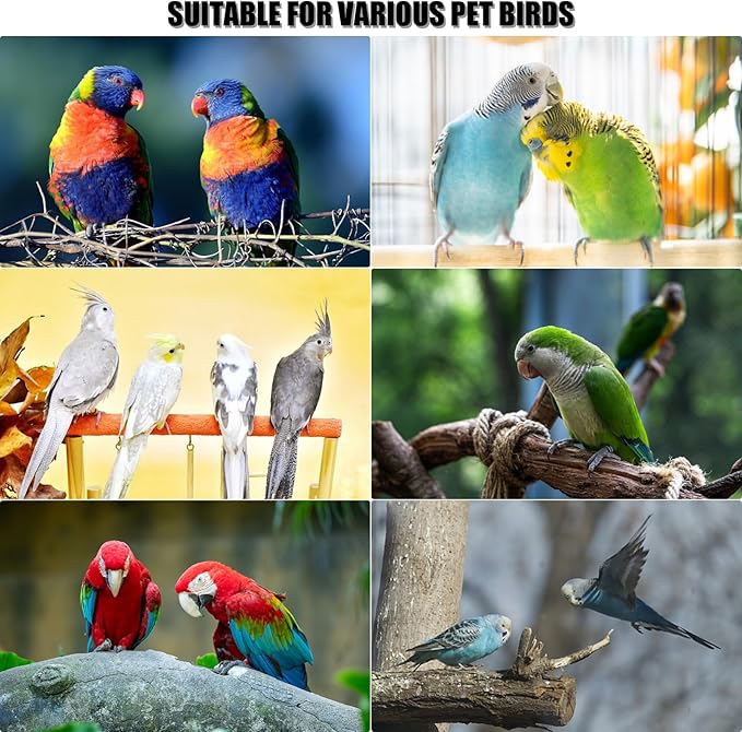 Bird Perch,1PC Wooden Parrot Stand Perch,Bird Ladder Bridge Climbing Chewing Toys for Small Medium Animals (5 Ladders)