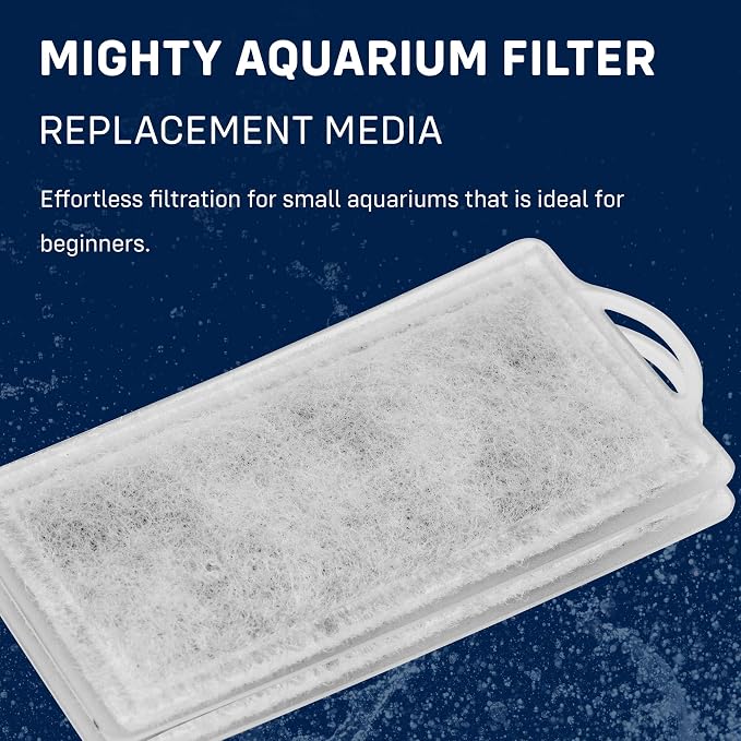 Mighty Aquarium Filter HOB Replacement Media - Fish Tank Filters Replacement, Hang-on-Back Small Aquarium Filter, Replacement Filter Cartridge - S MG04 Replacement Cartridge, 2-Pack