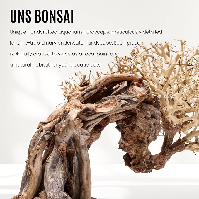 Ultum Nature Systems Bonsai - Handcrafted Hardscape Driftwood for Aquarium, Terrarium, Vivarium, Natural Aquascape Hardscape Decorations, Aquascaping Hardscape for Live Aquatic Plants - 013, Large