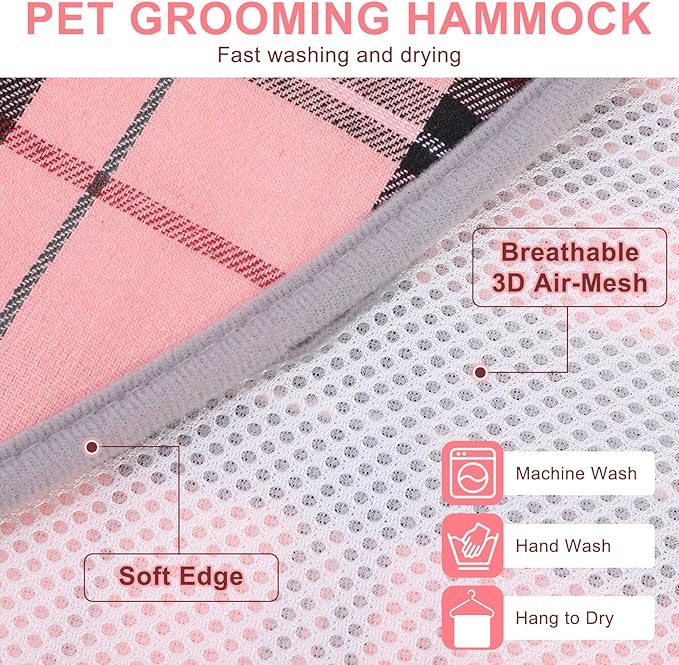 BEAUTYZOO Dog Grooming Hammock for Large Dogs, 11-15" Leg Spacing Up to 60lbs, Thick Breathable Dog Sling for Nail Trimming, Anti-Escape Harness Wide Neck Support, Grooming Sling for Dogs Cats