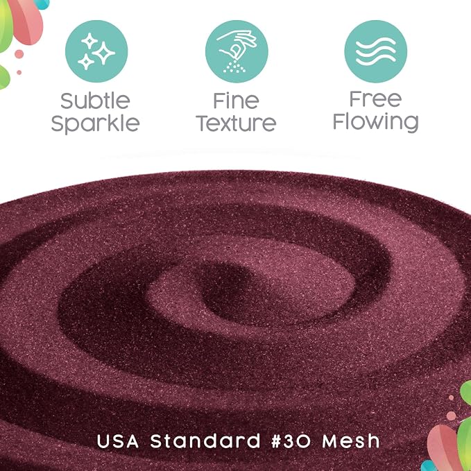 Sandsational Sparkle Wine Unity Sand, 3 LB (48 oz), Dark Red Colored Sand for Weddings, Vase Filler, Home Decor, Crafts, Terrariums, and More