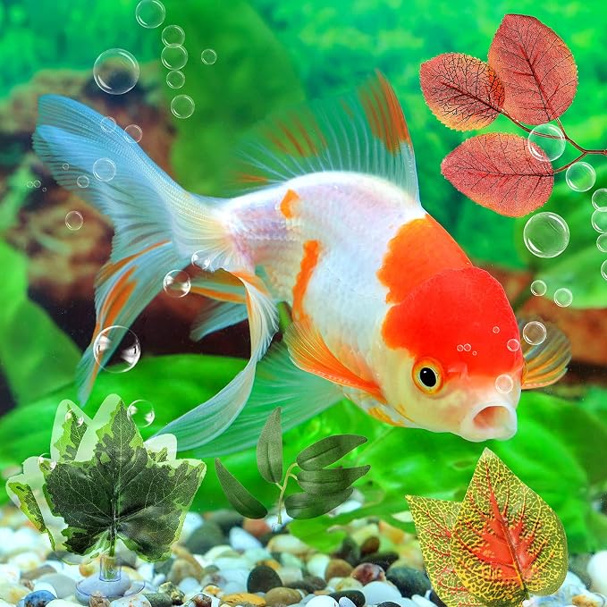 Patelai 9 Pcs Betta Hammock Bed Leaf Silk Plants Aquarium Pad 9 Style Aquarium Fish Tank Plant Leaves Decorations with Suction Cup for Resting Simulating Habitat, Betta Playing 、Spawn Breed