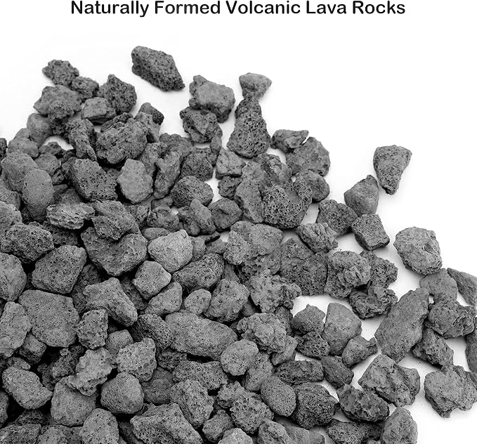 Stanbroil 10 Pounds Lava Rock Granules for Fireplaces, Fire Pits 0.4"-0.8" | Black Rock for Indoor or Outdoor Fire Bowls, Gas Log Sets