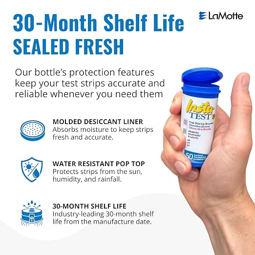 Lamotte Insta Test 3 Swimming pool Test Strips, 50 Strips