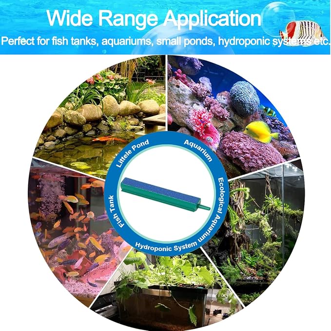 4 Inch Aquarium Air Stone Bar 5 Pcs Bubble Release Mineral Airstones for Pumps for Your Fish Tank Oxygenation Needs