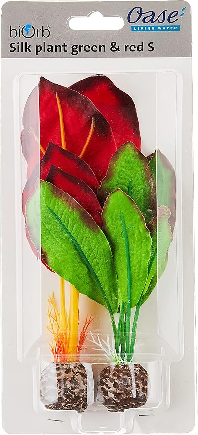 Silk Plant Set Small Green & red (46099)