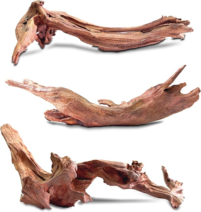 Natural Wood Driftwood for Aquarium Fish Tank Decor,Assorted Driftwood Trunk Branch for Reptile Tank Decor (MOP-ZYM Driftwood Branch (12 to16 Inch)-Pack of 3)