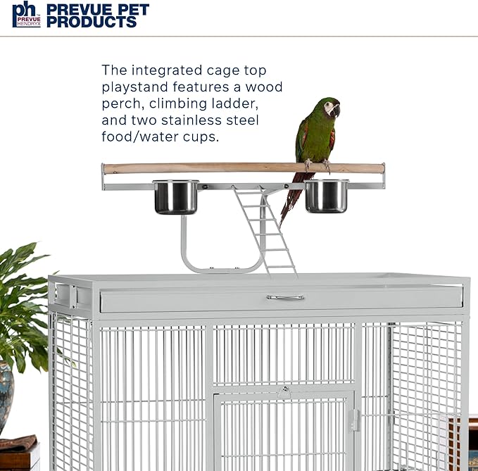 Prevue Pet Products Wrought Iron Select Bird Cage Pewter Hammertone 3154W