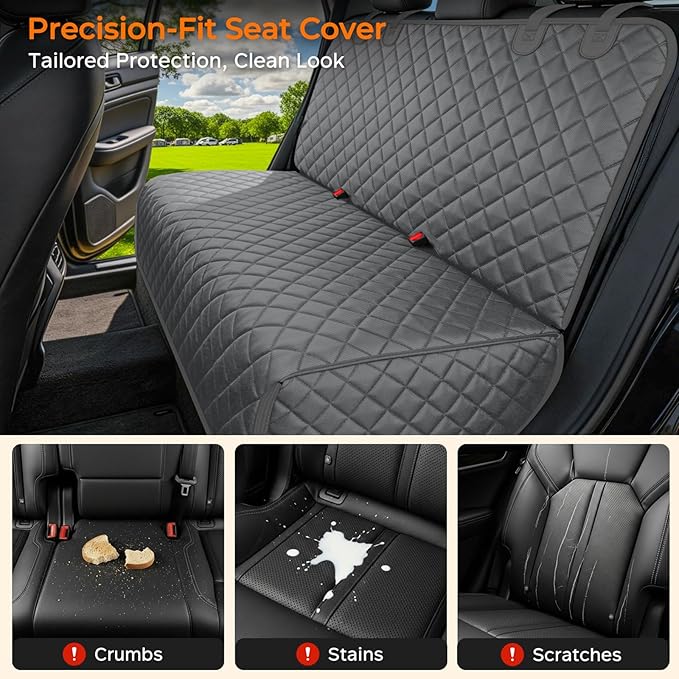 URPOWER Dog Car Seat Cover for Back Seat - Waterproof Car Seat Protector for Child Carseat & Pets, Nonslip Car Seat Covers for Cars, SUVs & Small Trucks