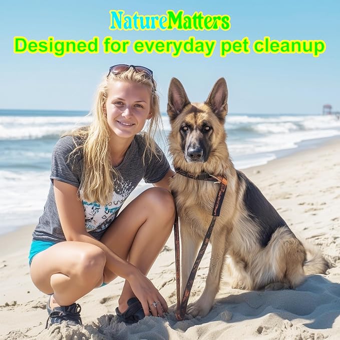 Cornstarch-Based Dog Waste Bags – TÜV Austria Certified Materials | Strong & Leakproof | Eco-Friendly Pet Cleanup | 10% Donated to Charity | 120 Count