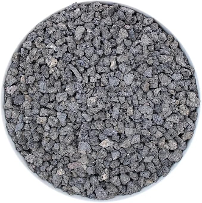 Boniosz 2lb Black Horticultural Lava Rock Soil Additive for Cacti, Vase Fillers, Succulents and Terrarium Plants - No Dyes or Chemicals - 100% Pure Volcanic Rock