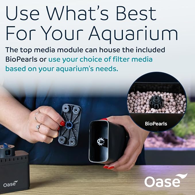 Oase EcoFlow 150 Internal Aquarium Filter – Quiet Submersible Multi-Stage Filter (Biological & Mechanical), Custom Flow, Easy-Clean Modules, For Freshwater, Saltwater Tanks up to 40 Gal (150L)