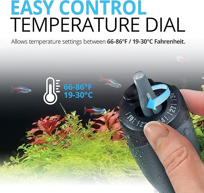 Fluval M 150-Watt Submersible Aquarium Heater – Reliable, Compact Heating with Mirror Technology for Fresh & Saltwater Tanks Up to 45 Gallons