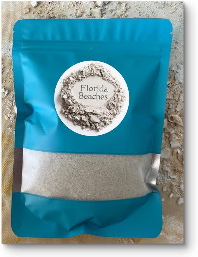 Florida Beaches Sand Soft, Fine Sand (16 oz / 1 LB) for Vase Filler, Coastal Decor, Weddings, Terrariums, Aquariums, and DIY Crafts - Natural & Cleaned from Various South Florida Beaches