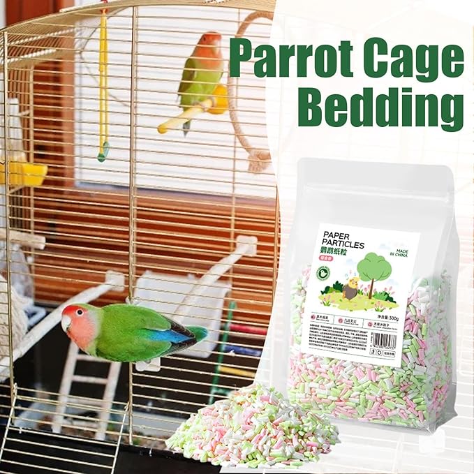 Bird Bedding – Natural Hamster Bedding | Parrot Paper Supplies with Soft Wood Shavings, Small Animal Cage Liner for Odor Control, Pet Litter Accessories for Guinea Pig, Gerbil, Hedgehog,