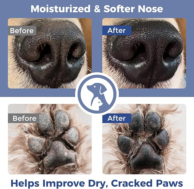 Paw and Nose Balm Stick for Dogs Snout Soother and Paw Moisturizer Protects from Dry Cracked Paws Hot Pavement Snow and Salt 0.53oz (15g)
