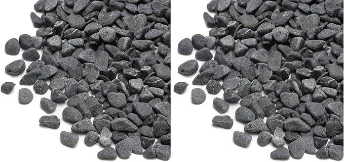 Mr. Fireglass Natural Decorative Gray Bean Pebbles 1/5" Crushed Gravel Stone for Decorating Garden, Succulent Plants and Walkway (10-lb Bag) (Pack of 2)