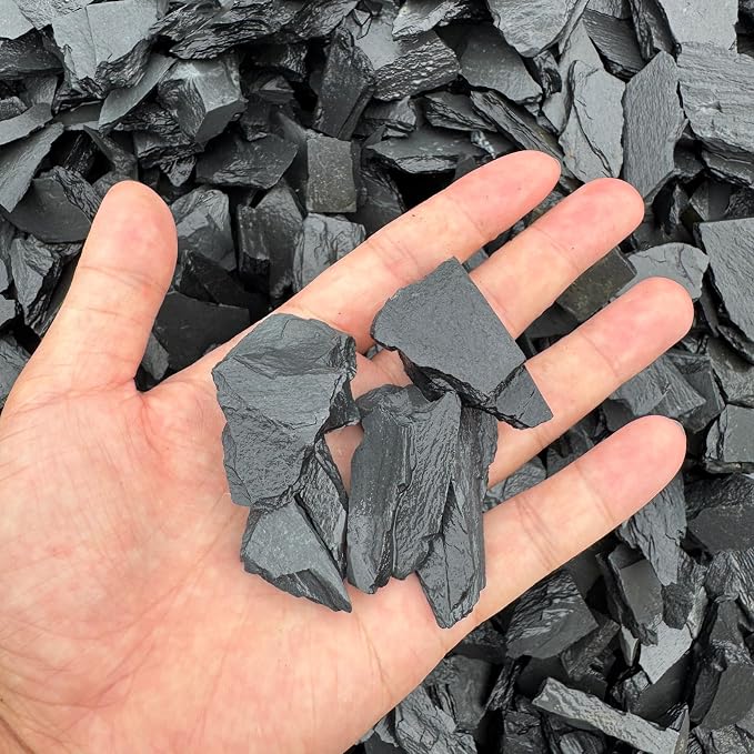 Natural Rocks Slate Stone 1-2.5 Inches Decorative Stones for Miniature Landscaping,Fairy Gardens,Bonsai,DIY Crafts,Aquariums & Reptile Terrariums-1lb