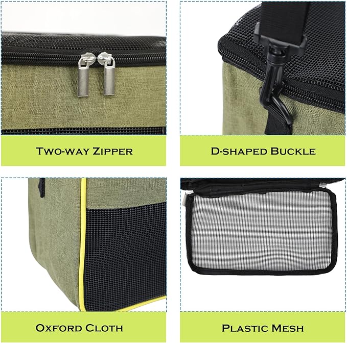 haozaikeji Guinea Pig Carrier Bag Portable Rabbit Travel Bag Breathable Small Animal Outgoing Pouch Hamster Carrier with Pad