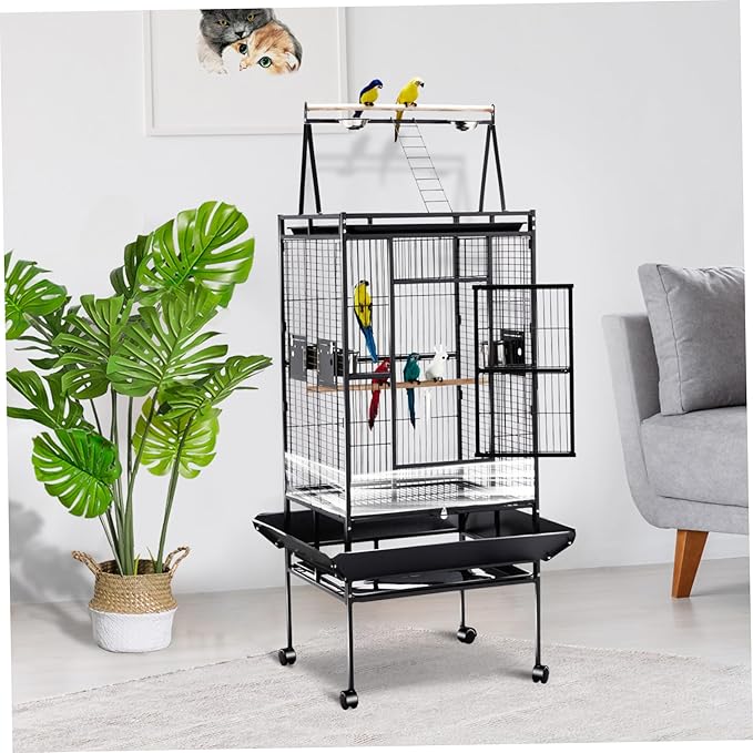 Transparent PVC Bird Cage Baffle,4Pcs Bird Cage Seed Catcher Guard,Anti-Scatter Mess-Free Clear Cage Liner for Parrot, Parakeet, Macaw
