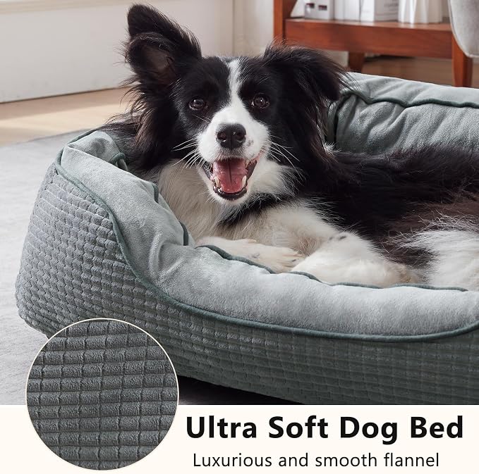Dog Beds for Small Medium Dogs & Cats. Washable Pet Bed, Orthopedic Dog Sofa Bed, Soft Calming Sleeping Warming Puppy Bed (Star-Grey, Small-(20’’x 19’’x 6’’))