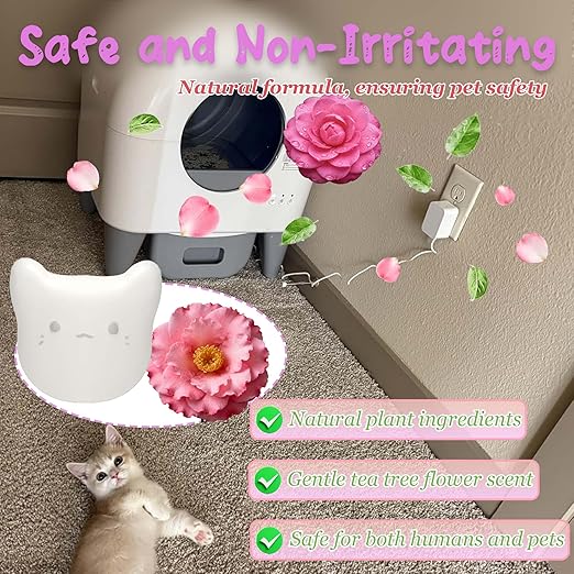 PurifyLogix 6PCS Universal Pets Deodorizing Pods for Automatic Cat Litter Box, Odor Remover for Fumoi Automatic Cat Litter Box, Camellia Flower Scented, Long-Lasting Fragrance, Keep Home Fresh