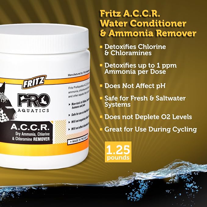 Fritz Aquatics PRO - A.C.C.R. Concentrated Dry Ammonia, Chlorine and Chloramine Remover - 1.25lb