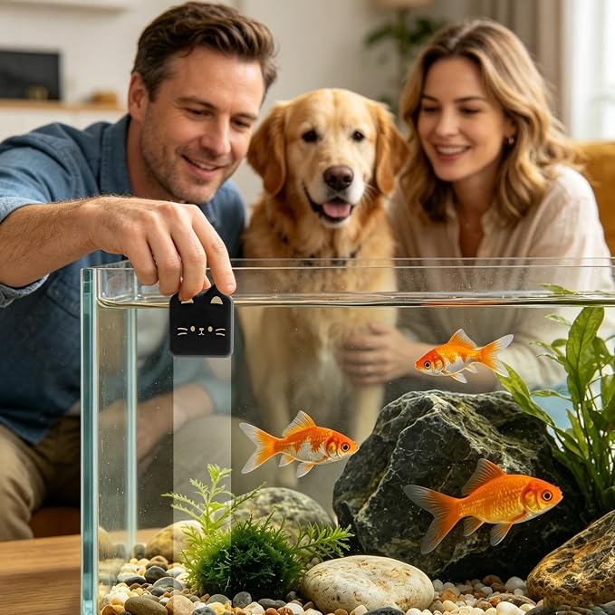 Magnetic Fish Tank Cleaner Cute Magnet Cleaner Brush | Aquarium Cleaning Tools Algae Scraper for Saltwater Gravel Sand Water Stains Dirt Maintenance
