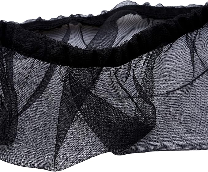 Bird Cage Seed Catcher, Airy Gauze Seeds Bird Cage Cover Guard Dust-Proof Universal Birdcage Accessories Parrot Bird Nylon Mesh Net Cover Stretchy Shell Skirt Traps Cage Basket (XL, Black)