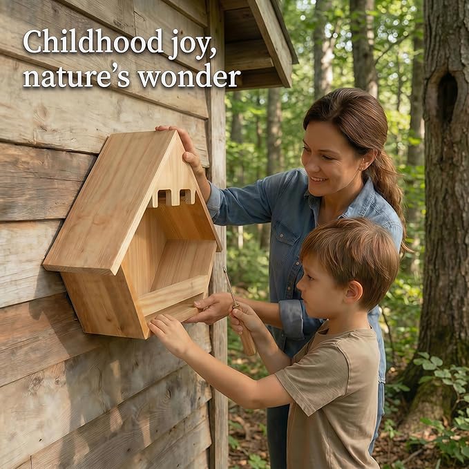 Cedar Dove Nesting Box for Outside, Wooden Open Pigeon House