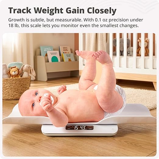 Greater Goods Medical-Grade Baby Scale – FDA Class I Device, Digital Infant & Toddler Scale, 0.1 oz Precision Sensor, 2.3–66 lb Range, Consistent Readings for Wiggly Babies, Skin Contact Tested