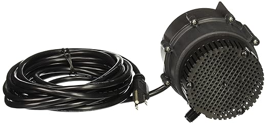 Little Giant NK-2 "NO-KORODE" Series, 115 Volt, 1/40 HP, 325 GPH Mild Acid, Alkalis and Hard Water Manual Submersible Pump with 18-Ft. Cord, Black, 527176