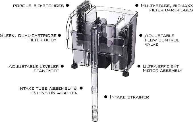 EA Performance Hang-On Power Filter - for Tanks up to 30 GAL - Not Made in Ch!na!