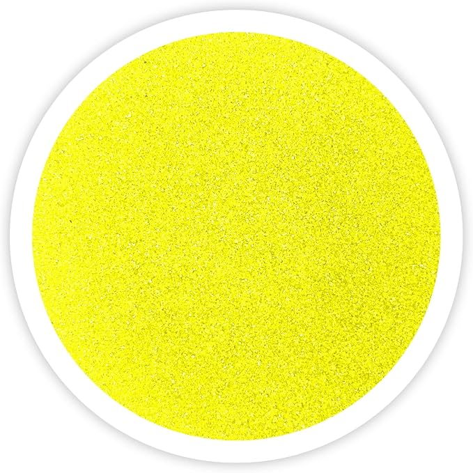 Sandsational Sparkle Lemon Yellow Unity Sand -1.5 LB (22 oz), Bright Yellow Colored Sand for Weddings, Vase Filler, Home Decor, Crafts, Terrariums, and More